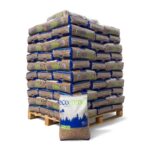 Pellets de madera de pino certificados Ecomind TG ENplus A1, palets de 72 sacos de 15 kg